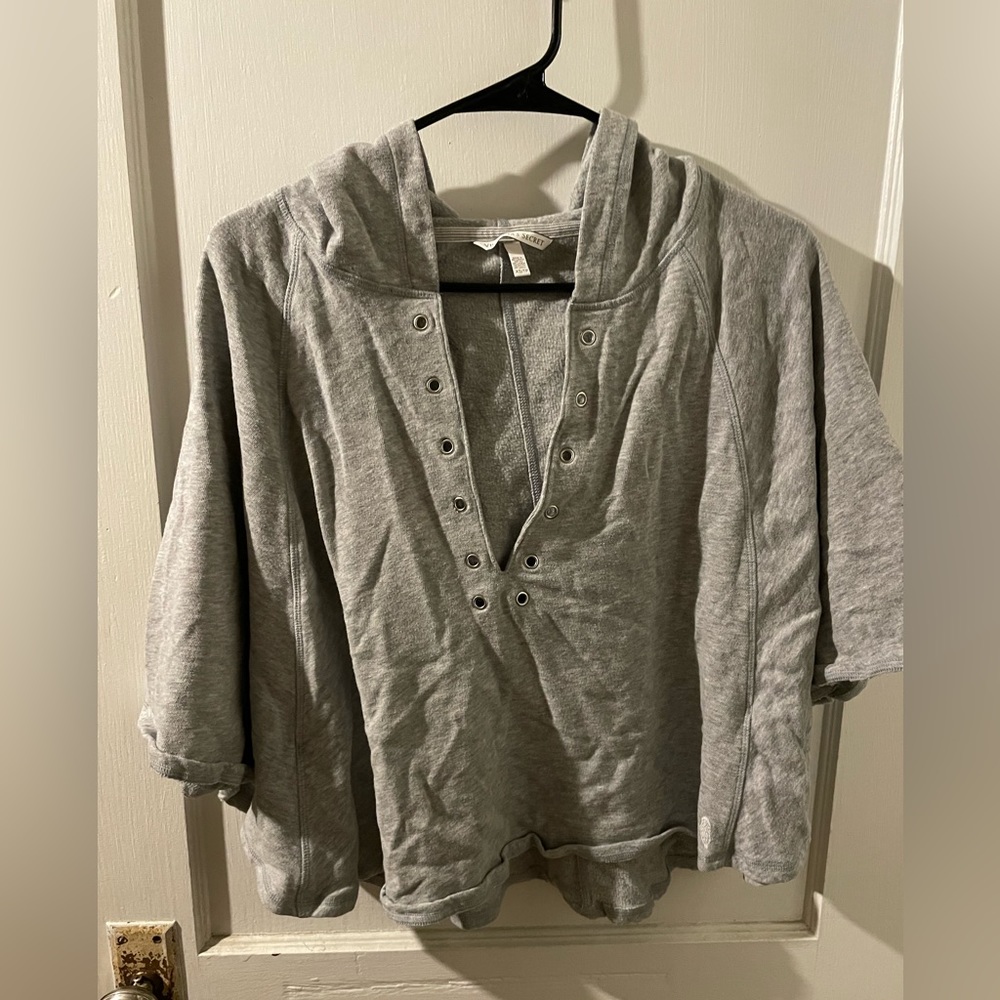 Victorias Secret hooded crop batwing shirt